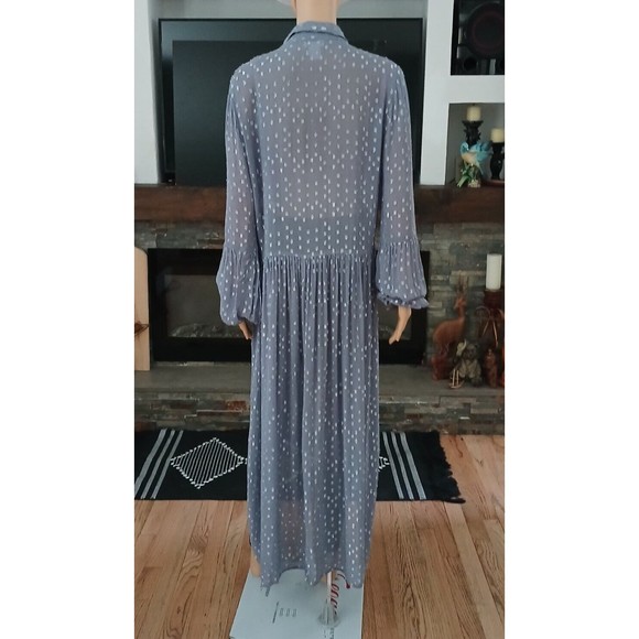 Venus Womens Sz 12 Long Flowing Crop Top Sheer Peasant Beachy Boho Asian Indian - Picture 7 of 12